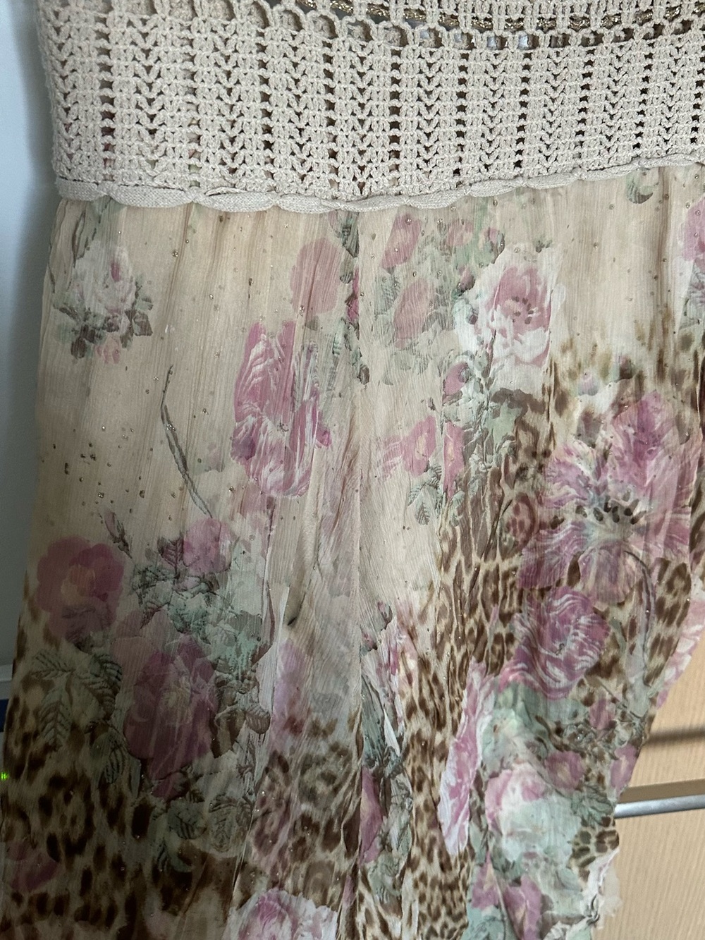 Vintage Roberto Cavalli 100% Silk Floral Leopard Skirt IT46 / US12 - Picture 3 of 8